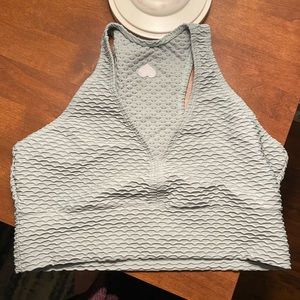 Booty by Brabants Croco Skin Curvy Top in Frost